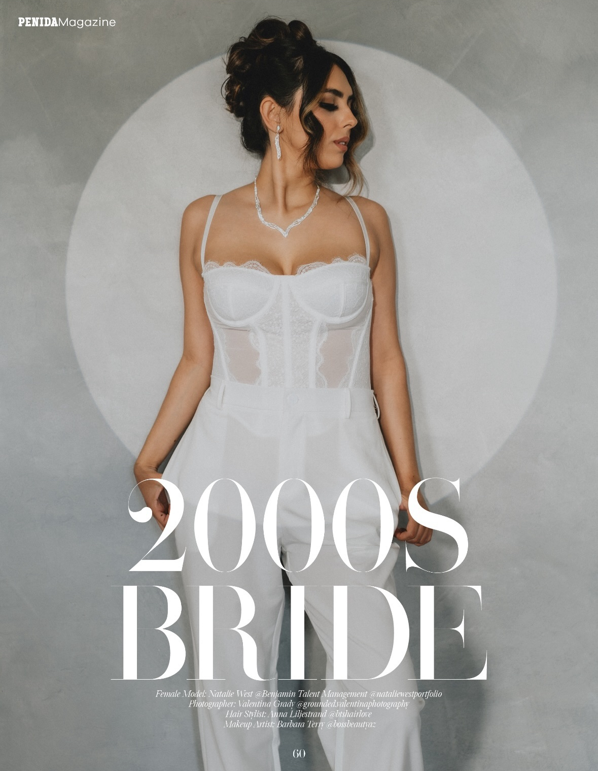 2000s Bride editorial portrait from the Penida Magazine feature.